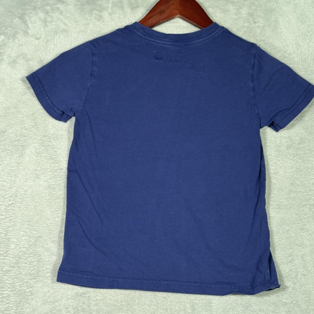 Polo Ralph Lauren Shirt Kids 6‎ Blue P Logo Graphic Tee Casual Varsity T-Shirt - Picture 5 of 6